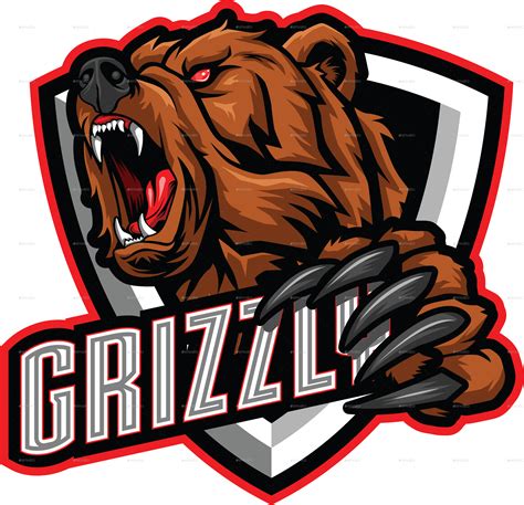 Grizzly Esport Mascot Design Vectors Graphicriver