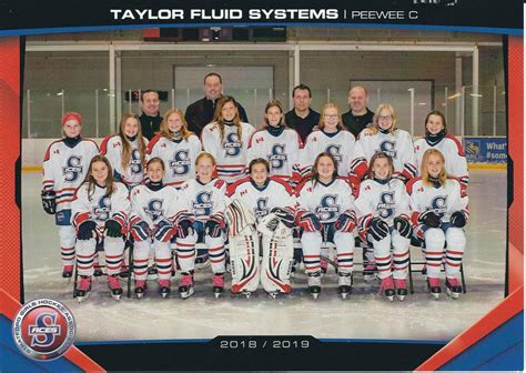 2018 2019 U13 Taylor Fluid Systems Peewee C Stratford Aces Girls