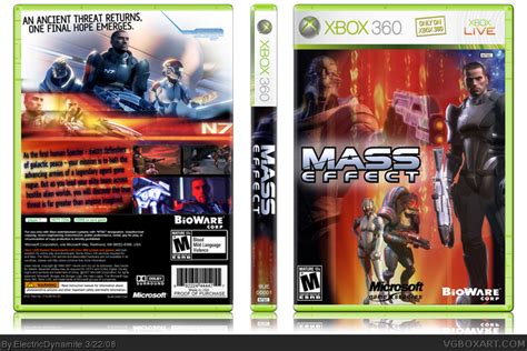 Mass Effect Xbox 360 Box Art Cover By Electricdynamite