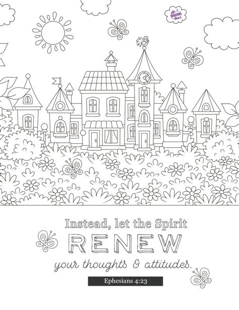 Bible Memory Verse Coloring Page Ephesians 423 Allmomdoes