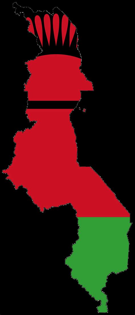 Malawi Flag Map Mapsofnet
