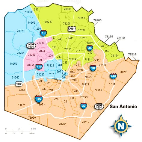San Antonio Zip Code Map Pdf Maping Resources