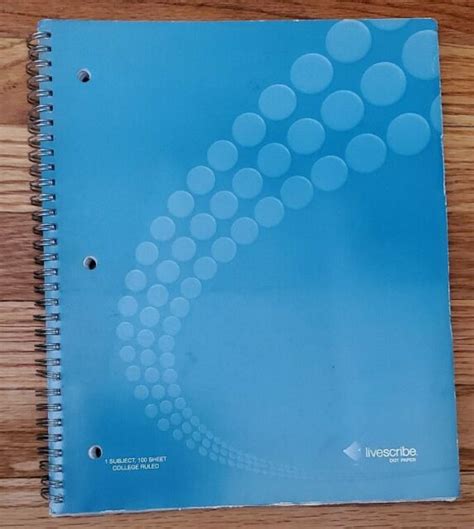 Livescribe Dot Paper A5 Single Subject Spiral Notebook 1 College Ruled