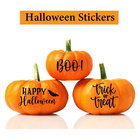 Halloween Pumpkin Decal Stickers Pumpkin Decoration Treat Etsy Uk