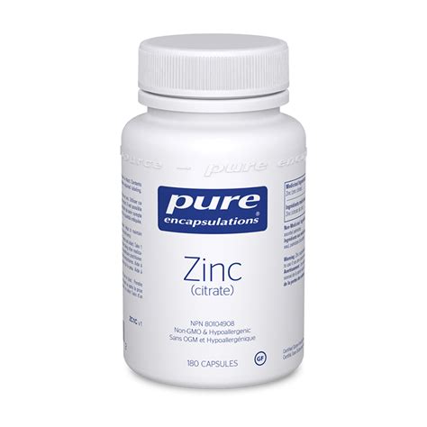 Zinc Citrate Pure Encapsulations La Naturopathe Moderne La Naturopathe Moderne Inc