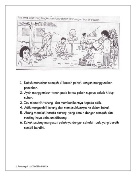 Bina Ayat Berdasarkan Gambar Malay Language Chinese Lessons Grammar
