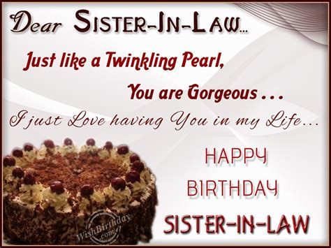 Wishing You Happy Birthday My Sister In Law
