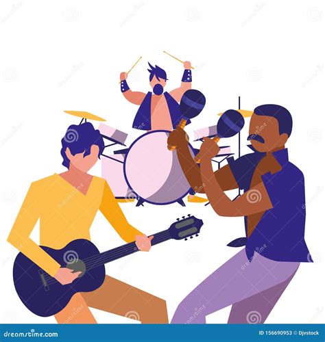 People Musicians Concert Event Design Stock Illustration Illustration