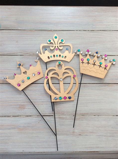 Princess Crown Set Of Four Princess Crown Photo Booth Props Etsy