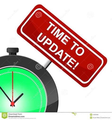 Time To Update Means Modernize Improved And Reform Stock Illustration - Illustration of enhance ...