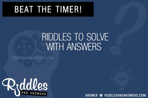 30 Riddles With Answers To Solve Puzzles And Brain Teasers And Answers