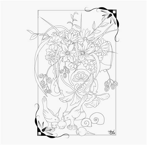 Name:lotus_flower_lineart.png (5953×5764) | flower drawing, lotus. Flower Vase Lineart - Lineart Garden , Free Transparent ...