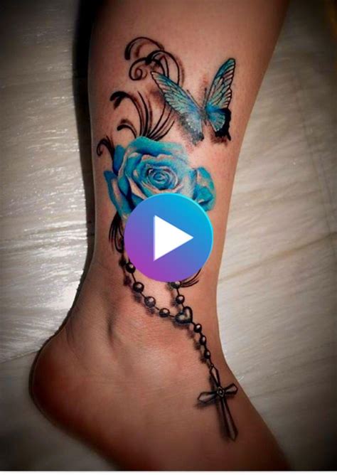 Related image #rosaryfoottattoos Related image | Rose and butterfly
