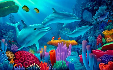 Dolphins Underwater Wallpapers Wallpaper Cave