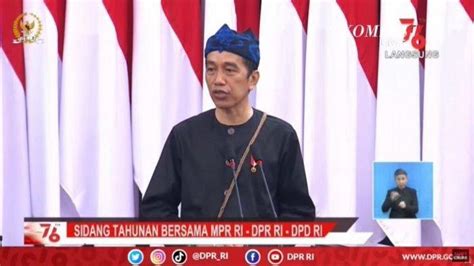 Kenakan Pakaian Adat Suku Baduy Di Sidang Tahunan Mpr Jokowi