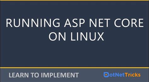 Webinar Running ASP NET Core On Linux