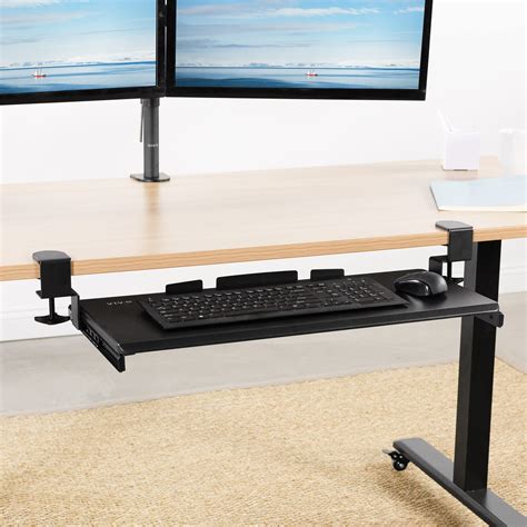 Vivo Large Keyboard Tray Under Desk Pull Out With Extra Sturdy C Clamp