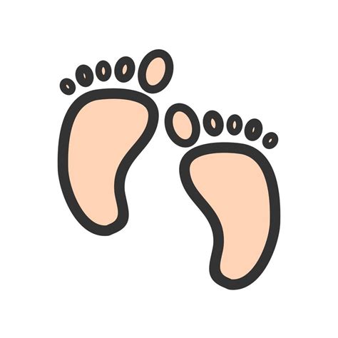 Baby Feet Filled Line Icon 8628271 Vector Art At Vecteezy