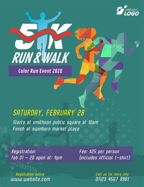 5k Run And Walk Event Flyer Template Postermywall