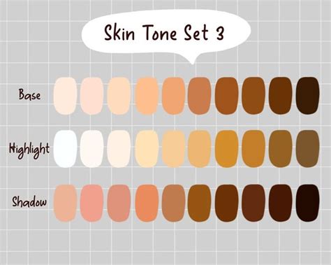 150 Skin Tone Colors Procreate Skin Color Palettes Bundle Etsy In