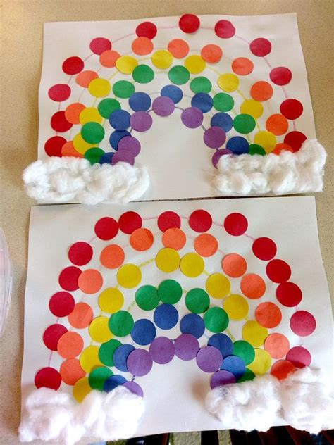 Easy Dot Rainbow Craft For Kids St Patricks Crafts St Patricks Day