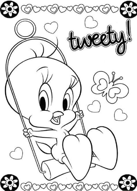 Tweety Pie Coloring Pages Bird Coloring Pages Cute Coloring Pages