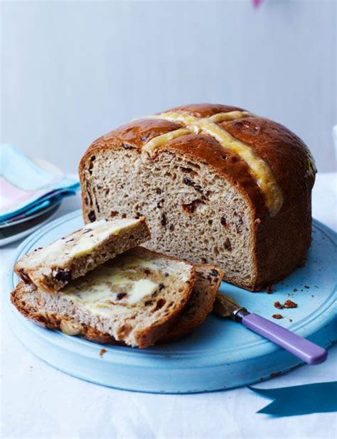 Hot Cross Bun Loaf Sainsbury`s Magazine Recipe Easter Baking