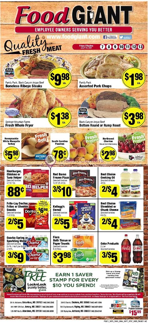 Food Giant Weekly Ad Sales And Flyers Specials Mallscenters