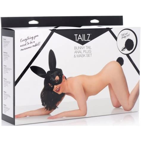 Tailz Bunny Tail Anal Plug And Mask Set Black Sex Toys At Adult Empire