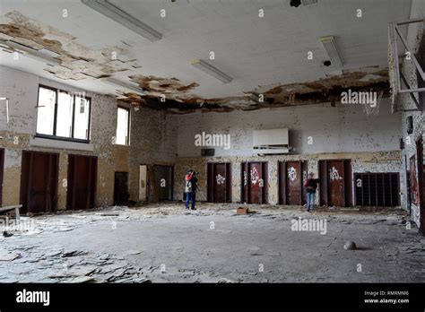 Basketball Gymnasium Abandoned George Brady Elementary School In