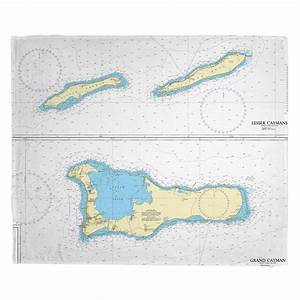 The Cayman Islands West Indies Nautical Chart Blanket Nautical Chart