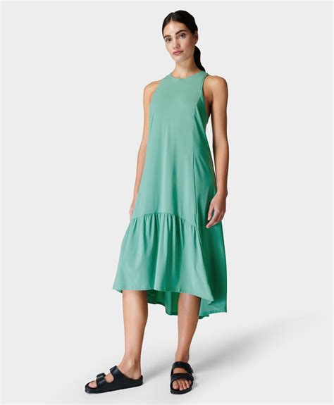 Explorer Ace Midi Dress Spectrum Green Womens Dresses And