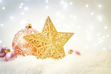 Christmas Star With Snow Photograph By Anastasy Yarmolovich Fine Art