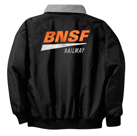 Bnsf Swoosh Logo Embroidered Jacket Front And Rear 48r