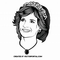 LADY DIANA Royalty Free Stock SVG Vector and Clip Art
