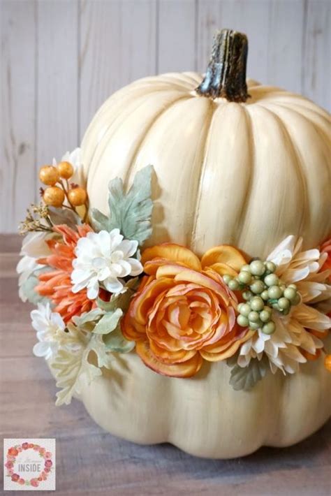 Thanksgiving And Fall Autumn White Pumpkin Centerpiece And Decorating