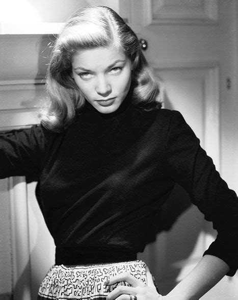 Circa 1944 American Screen Star Lauren Bacall Lowers Her Head And
