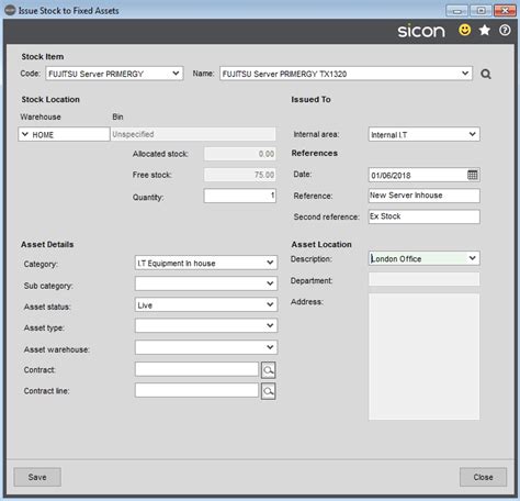 Sicon Fixed Assets Help And User Guide Sicon Ltd