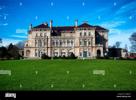 The Historic Back Exterior Of The Breakers Mansion In Newport Rhode