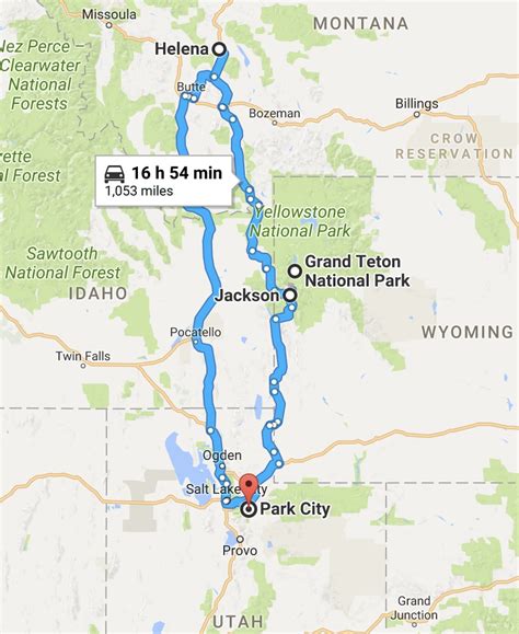 Highway Map Of Idaho And Montana