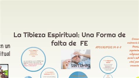 La Tibieza Espiritual Una Forma De Falta De Fe By Alan Paez