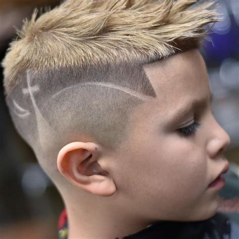 Taper fade v cut hairstyle boy. Spiky hair + High fade + Design Hairstyle for boys | Boys ...