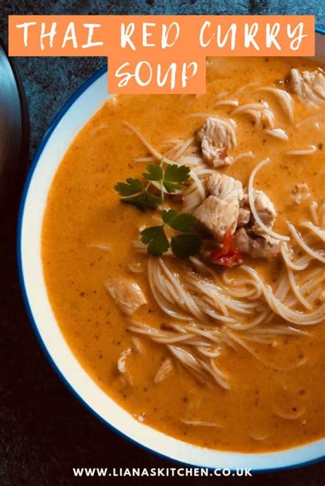 It can be served with rice. Thai Red Curry Soup (In A Soup Maker) - Liana's Kitchen