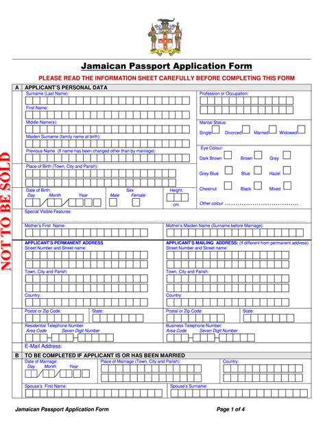 Passport renewal application for eligible individuals. Jamaican Passport Application Form - Fill Out and Sign ...