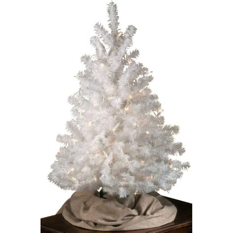 White All Seasons Decorative Evergreen Tree By Northwoods 3 Height