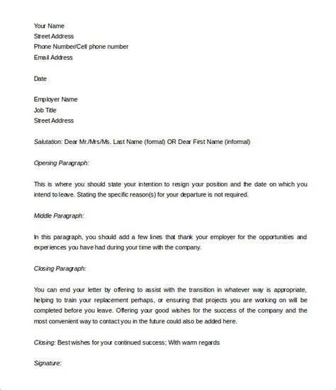 40 Two Weeks Notice Letter Templates Free Pdf Formats