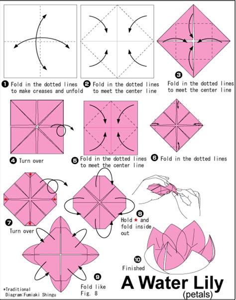Simple Origami Flower Easy Origami Flower Origami Lily Instructions