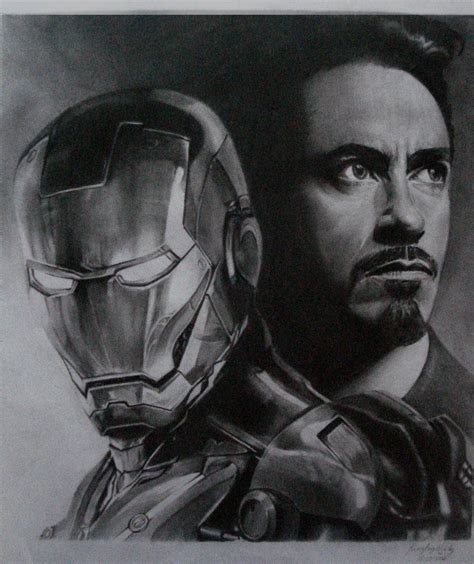 Face Realistic Iron Man Sketch Img Ultra