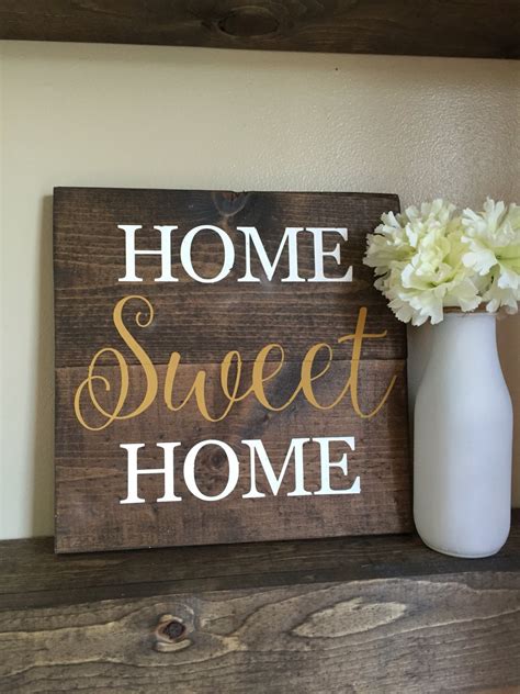 Home Sweet Home Wooden Sign Housewarming Home Love 11