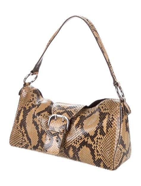 Tods Python Shoulder Bag Handbags Tod36592 The Realreal